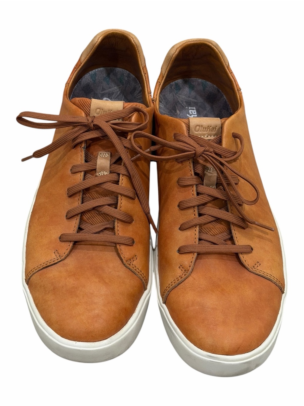 OluKai Lae'ahi Lī 'Ili Leather Lace-Up Sneakers